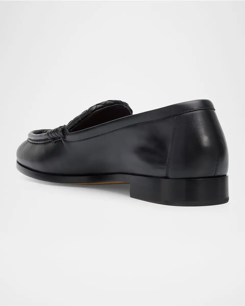 Bottega Veneta Men's Silenzio Intrecciato Napa Leather Loafers | Thumbnail 2 Bottega Veneta Men's Silenzio Intrecciato Napa Leather Loafers | Thumbnail 2