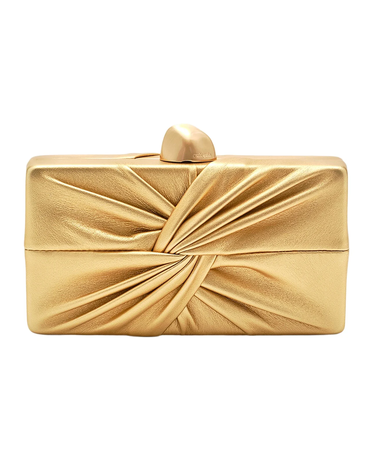 Lisse Twisted Metallic Leather Clutch Bag Lisse Twisted Metallic Leather Clutch Bag