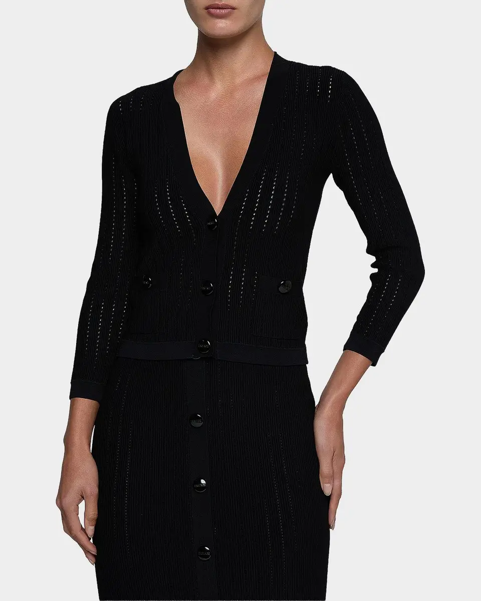 L'Agence Irvin Pointelle Cardigan | Thumbnail 4