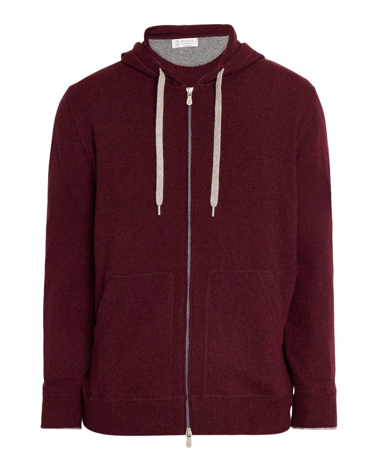 Brunello Cucinelli Men's Cashmere Knit Full-Zip Hoodie