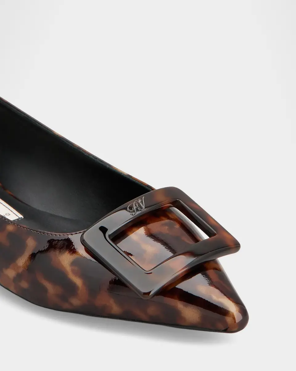 Roger Vivier Gommettine Turtle Printed Leather Ballerina Flats | Thumbnail 5 Roger Vivier Gommettine Turtle Printed Leather Ballerina Flats | Thumbnail 5