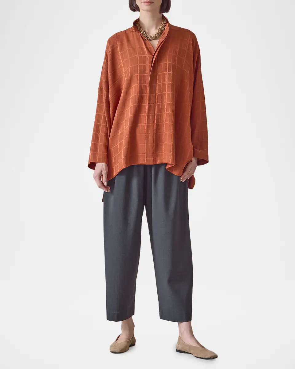 Eskandar Jacquard Silk Satin Shirt | Thumbnail 2