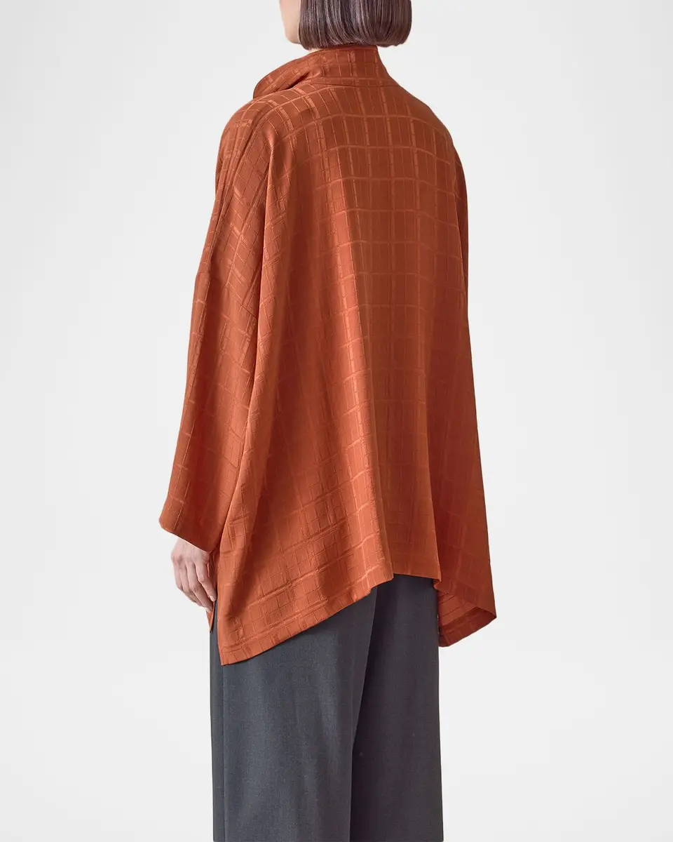Eskandar Jacquard Silk Satin Shirt | Thumbnail 3