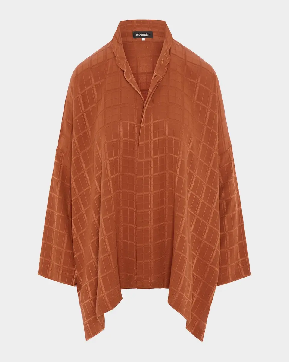 Eskandar Jacquard Silk Satin Shirt | Thumbnail 6