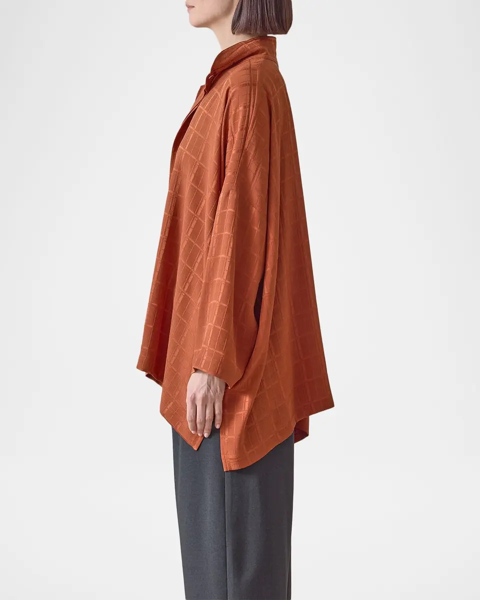 Eskandar Jacquard Silk Satin Shirt | Thumbnail 7
