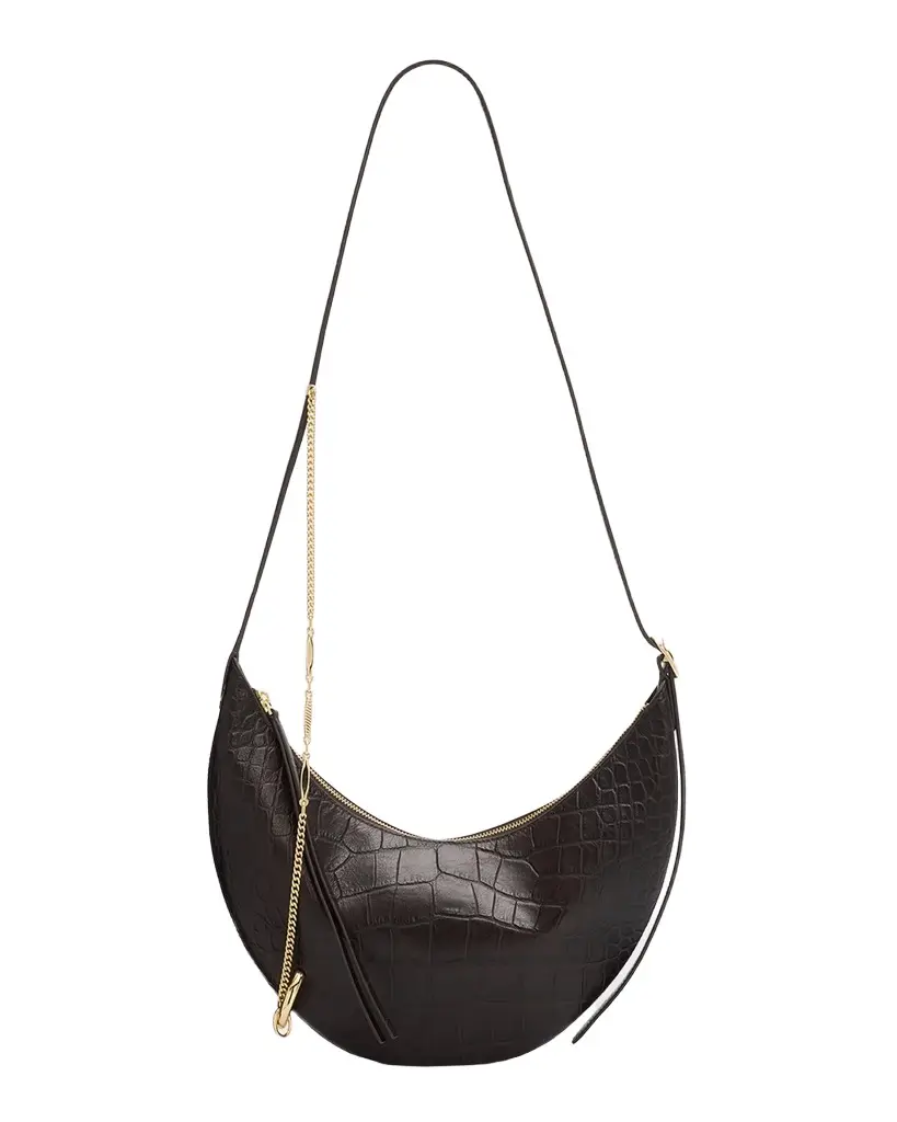 Tory Burch Pierced Croc-Embossed Leather Crossbody Bag | Image 1 Tory Burch Pierced Croc-Embossed Leather Crossbody Bag | Image 1