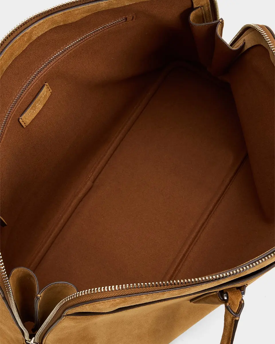 Tory Burch Lock Suede Satchel | Thumbnail 4 Tory Burch Lock Suede Satchel | Thumbnail 4
