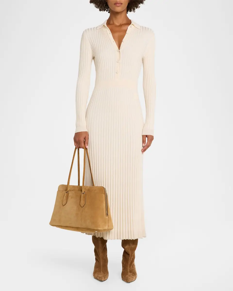 Tory Burch Lock Suede Satchel | Thumbnail 5 Tory Burch Lock Suede Satchel | Thumbnail 5