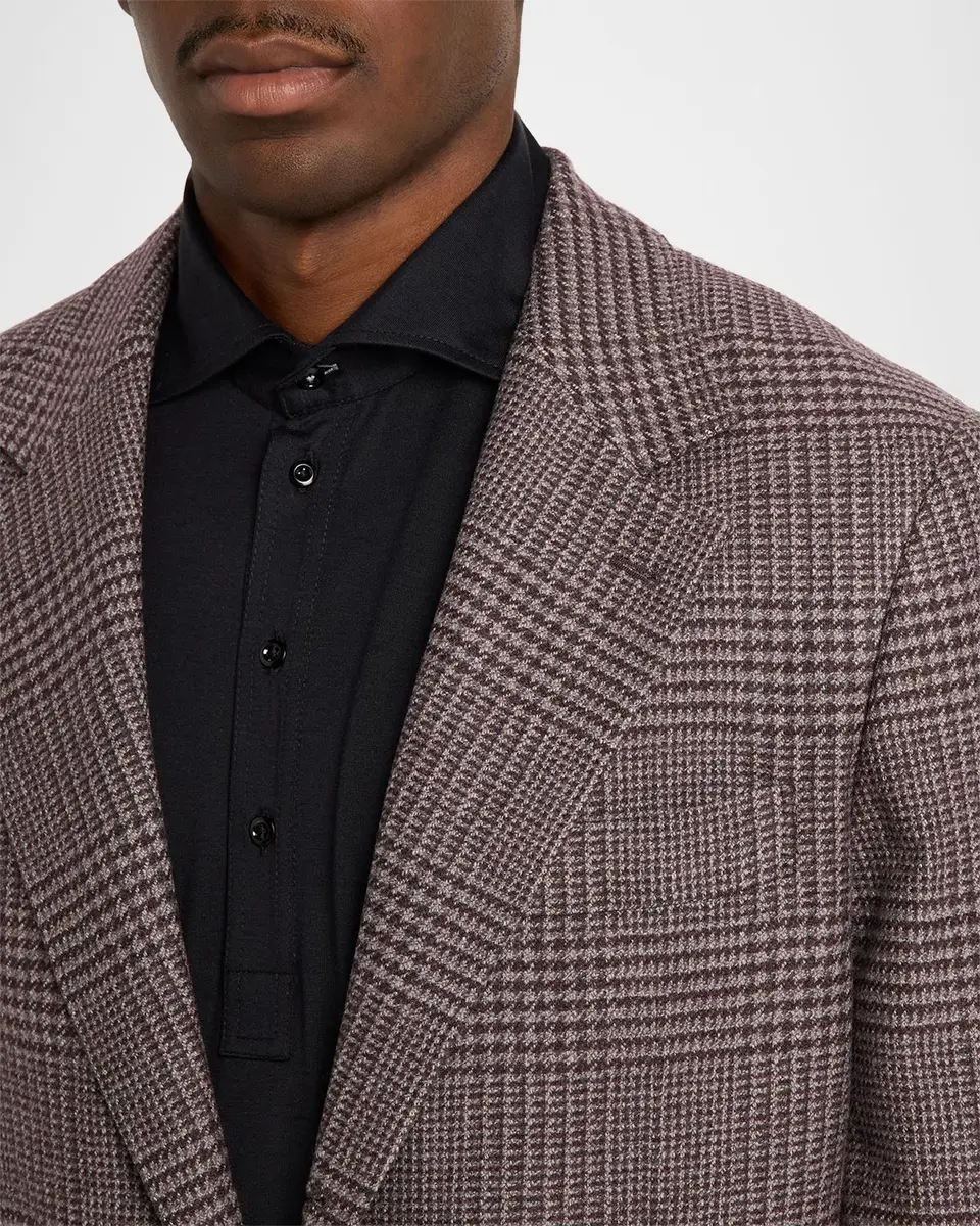 Brunello Cucinelli Men's Glen Plaid Wool-Cashmere Suit Jacket | Thumbnail 5 Brunello Cucinelli Men's Glen Plaid Wool-Cashmere Suit Jacket | Thumbnail 5