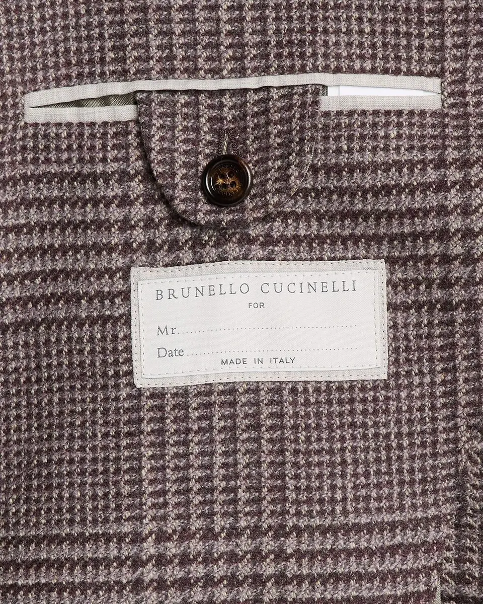 Brunello Cucinelli Men's Glen Plaid Wool-Cashmere Suit Jacket | Thumbnail 6 Brunello Cucinelli Men's Glen Plaid Wool-Cashmere Suit Jacket | Thumbnail 6