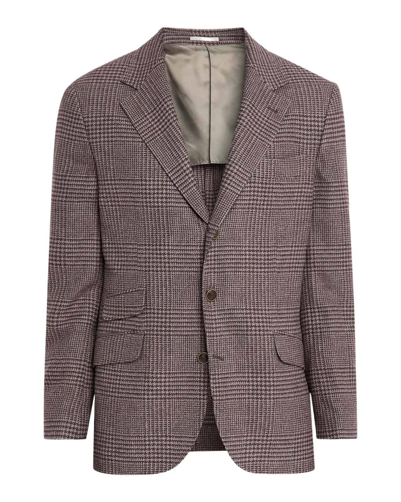 Men's Glen Plaid Wool-Cashmere Suit Jacket