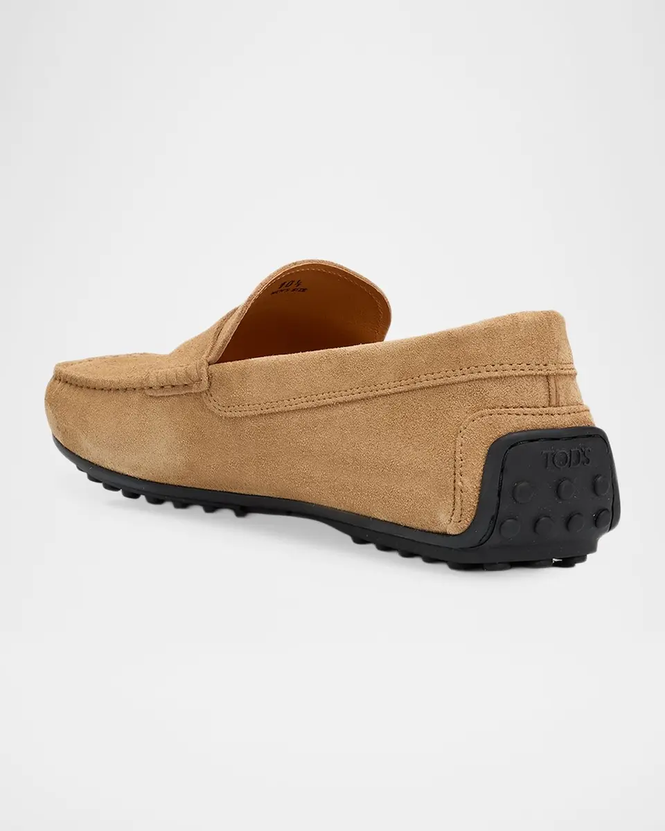 Tod's Men's City Gommino Suede Penny Loafers | Thumbnail 4 Tod's Men's City Gommino Suede Penny Loafers | Thumbnail 4