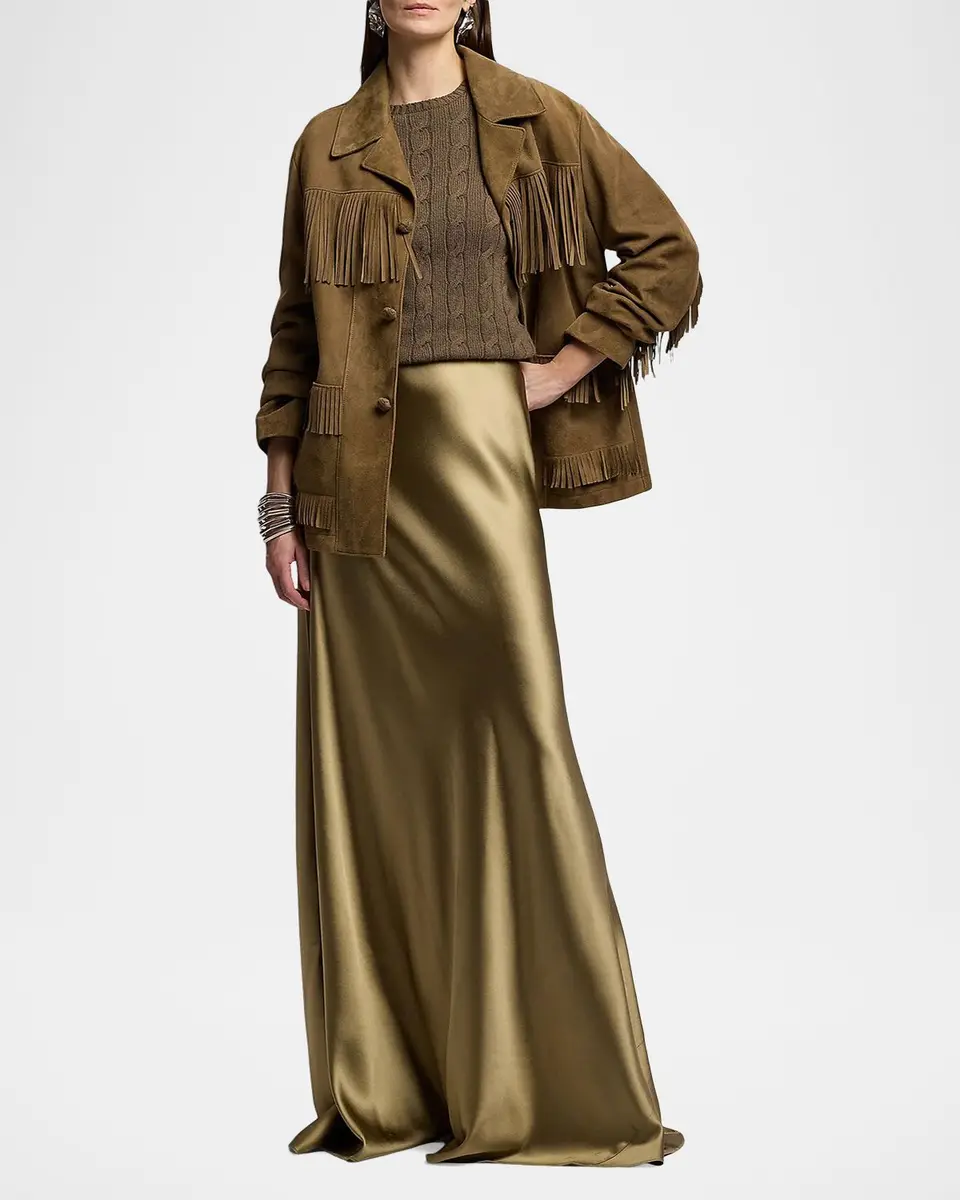 Ralph Lauren Collection Perce Fringe-Trim Lamb-Suede Jacket | Thumbnail 2 Ralph Lauren Collection Perce Fringe-Trim Lamb-Suede Jacket | Thumbnail 2