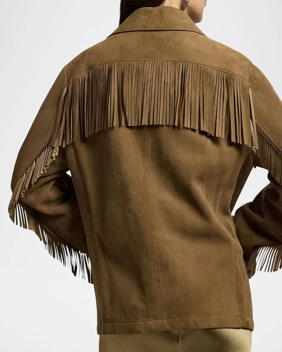 Ralph Lauren Collection Perce Fringe-Trim Lamb-Suede Jacket | Thumbnail 3 Ralph Lauren Collection Perce Fringe-Trim Lamb-Suede Jacket | Thumbnail 3