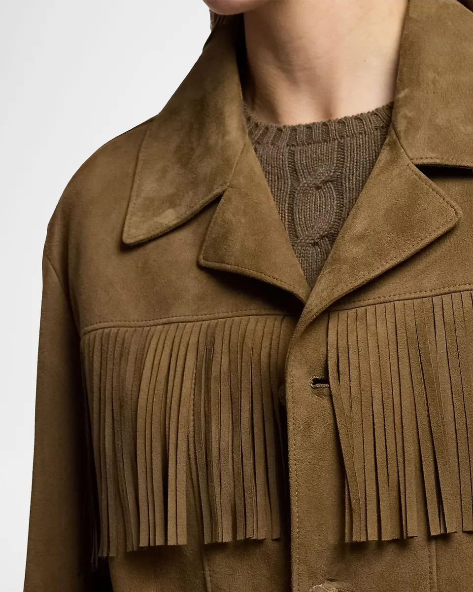 Ralph Lauren Collection Perce Fringe-Trim Lamb-Suede Jacket | Thumbnail 5 Ralph Lauren Collection Perce Fringe-Trim Lamb-Suede Jacket | Thumbnail 5