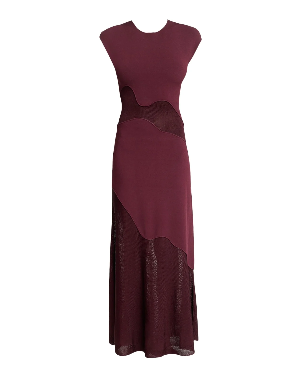 Maissa Cap-Sleeve Abstract Paneled Maxi Dress