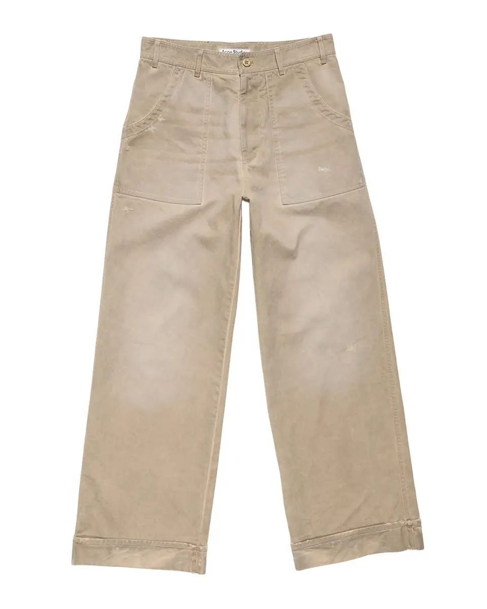 Acne Studios Men's Stained Twill Wide-Leg Trousers | Thumbnail 3 Acne Studios Men's Stained Twill Wide-Leg Trousers | Thumbnail 3
