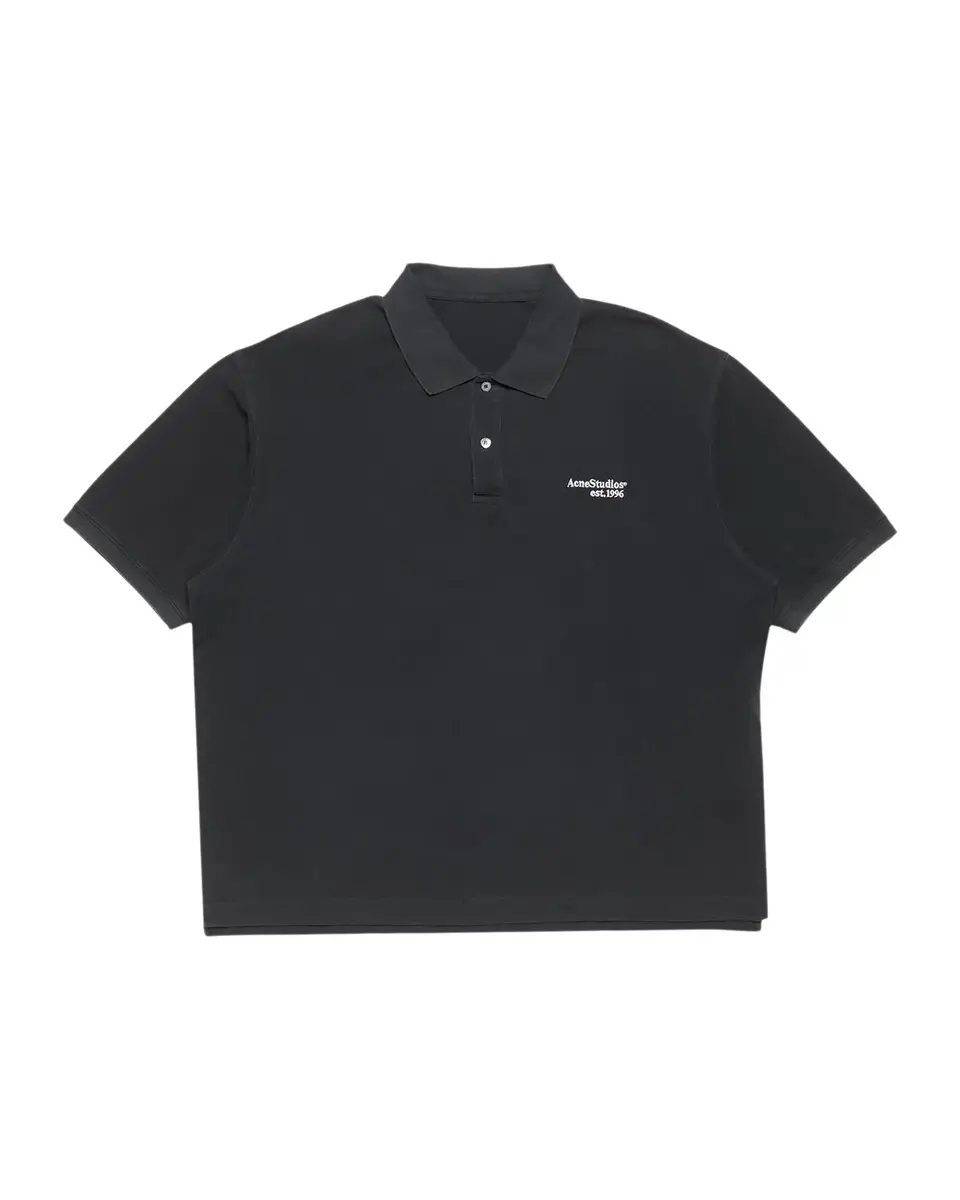 Acne Studios Men's Egnes Cotton Logo Polo Shirt | Thumbnail 3 Acne Studios Men's Egnes Cotton Logo Polo Shirt | Thumbnail 3