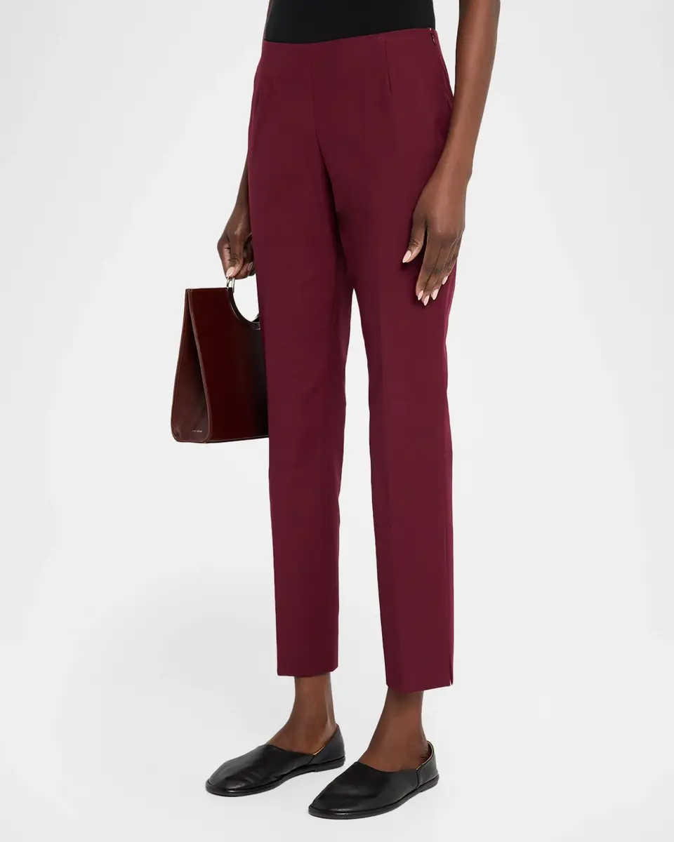 Lafayette 148 New York Stanton Cropped Techno Stretch Twill Pants | Thumbnail 3
