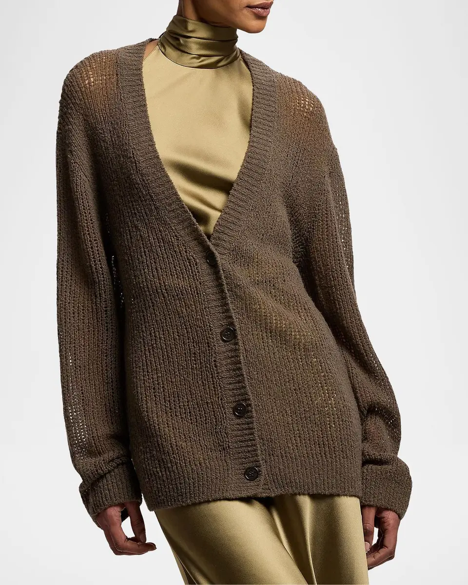 Ralph Lauren Collection Bouclé Cashmere-Blend Cardigan | Thumbnail 3