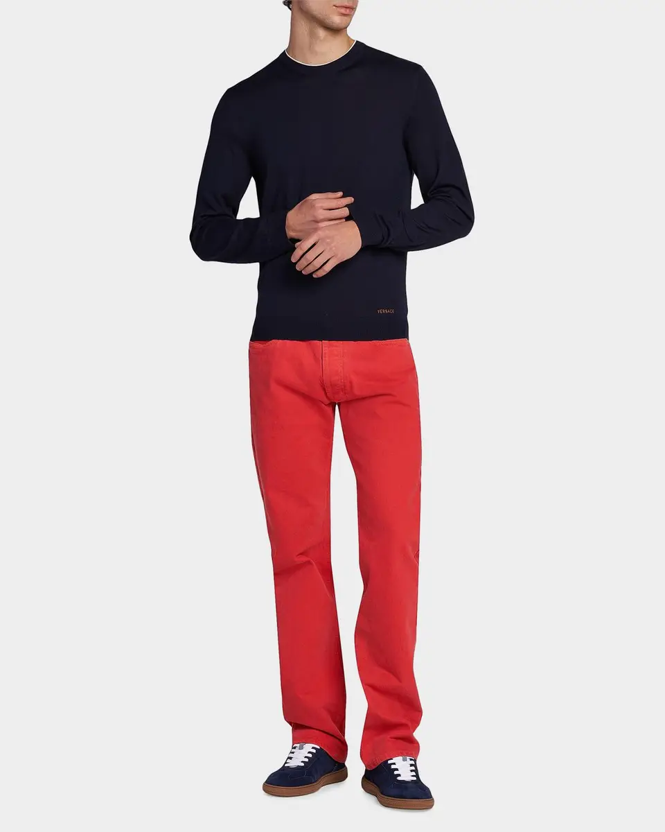 Versace Men's Wool Crewneck Sweater | Thumbnail 2