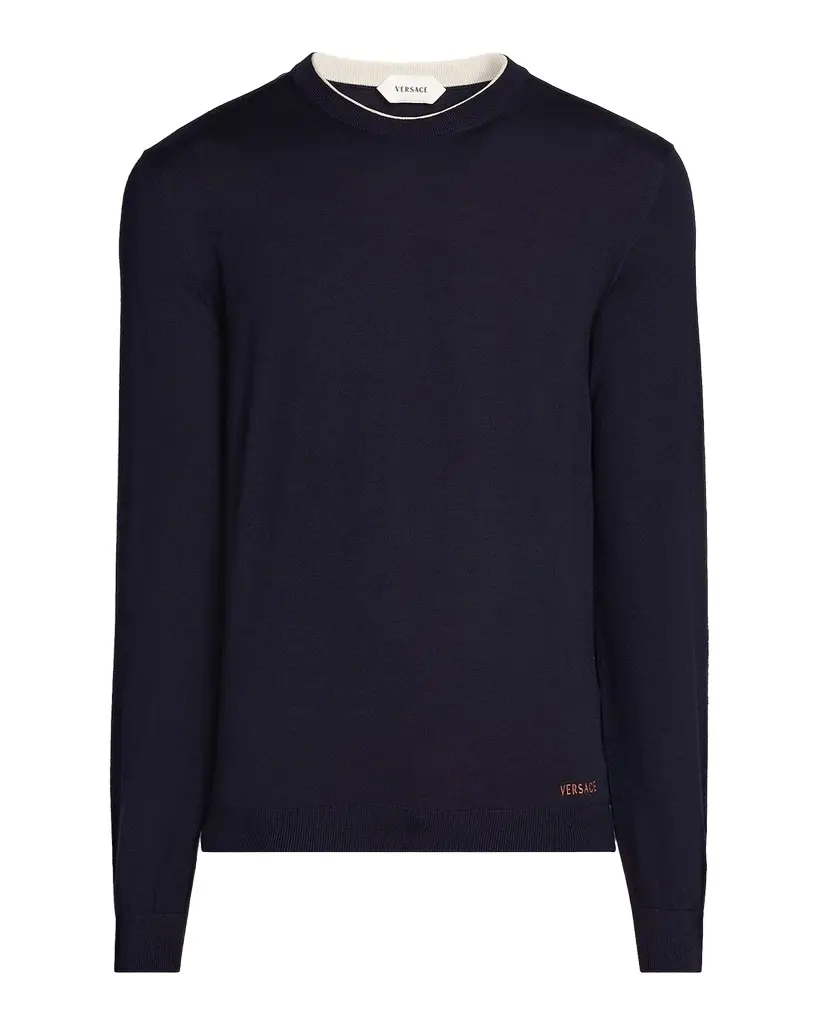 Versace Men's Wool Crewneck Sweater | Image 1 Versace Men's Wool Crewneck Sweater | Image 1