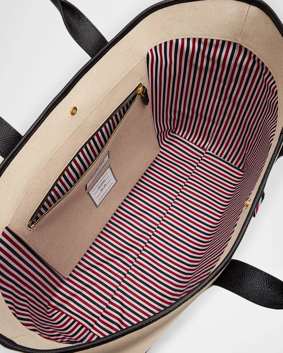 Thom Browne Tool Medium Raffia Tote Bag | Thumbnail 4 Thom Browne Tool Medium Raffia Tote Bag | Thumbnail 4
