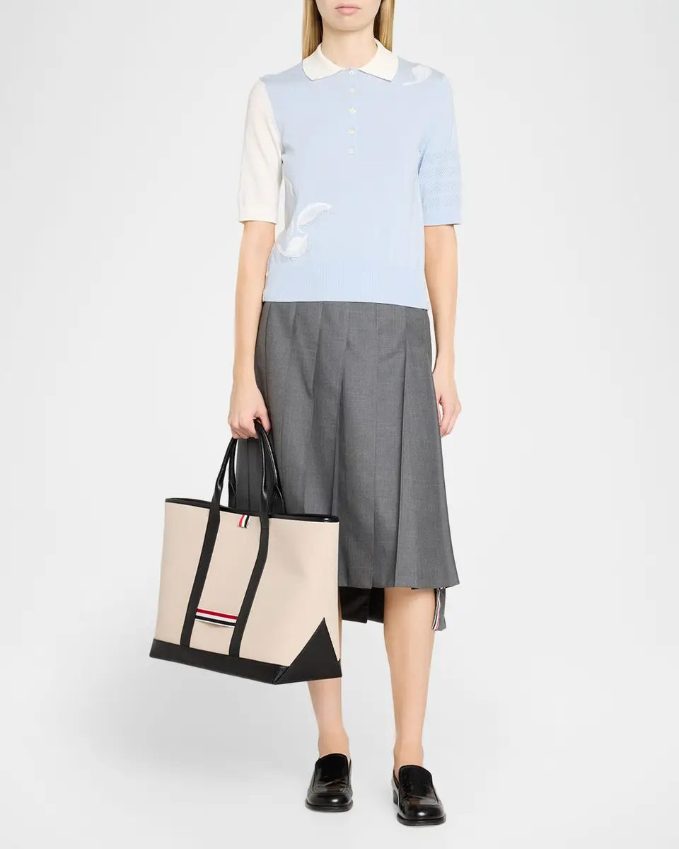 Thom Browne Tool Medium Raffia Tote Bag | Thumbnail 5 Thom Browne Tool Medium Raffia Tote Bag | Thumbnail 5