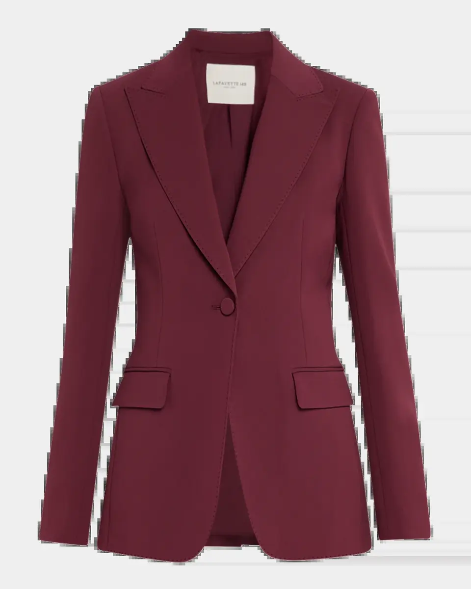 Lafayette 148 New York Single-Button Finesse Crepe Blazer | Thumbnail 5 Lafayette 148 New York Single-Button Finesse Crepe Blazer | Thumbnail 5
