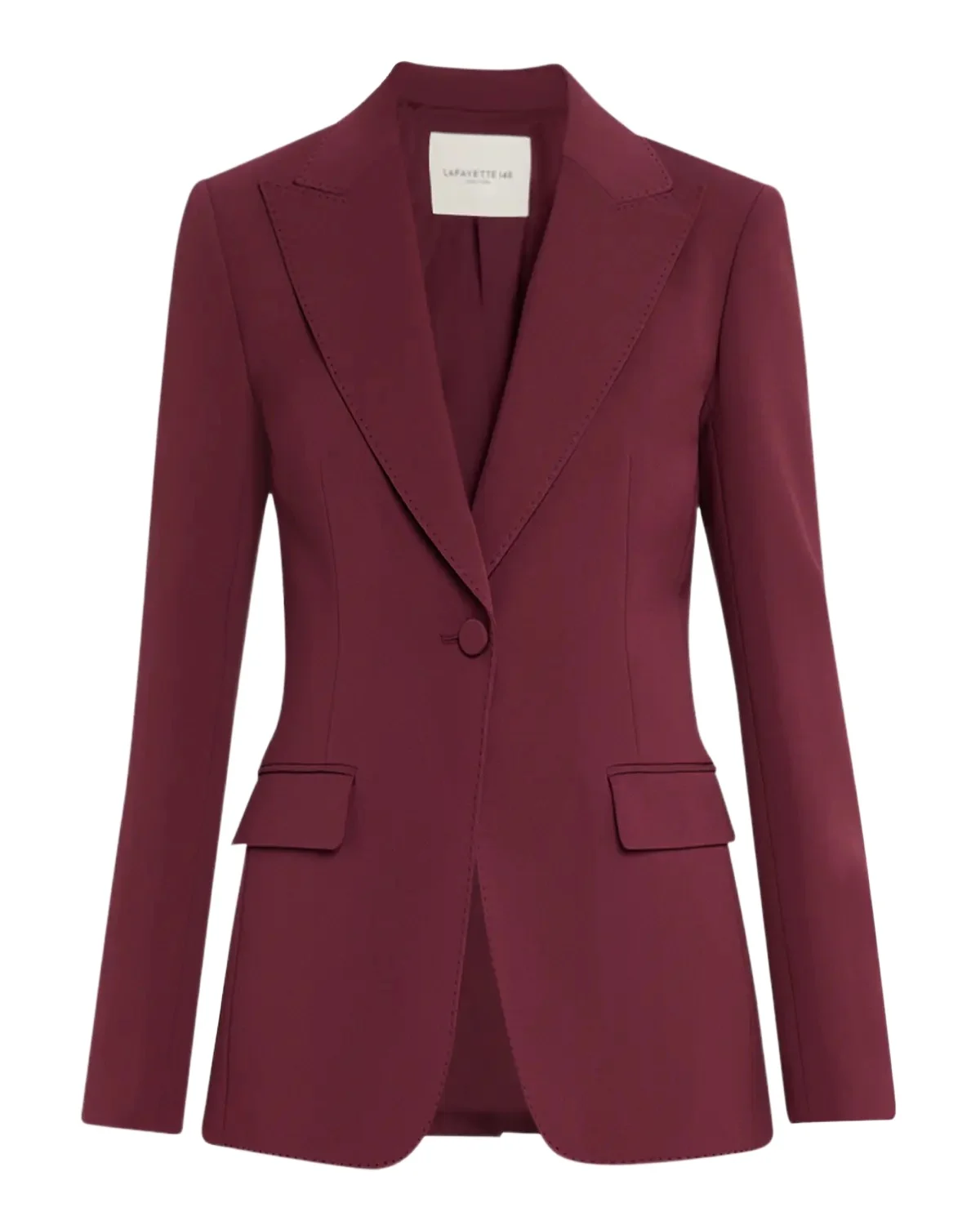 Lafayette 148 New York Single-Button Finesse Crepe Blazer