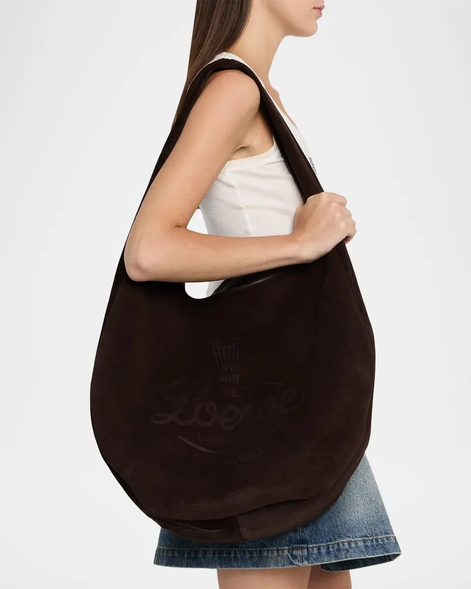 Loewe Men's Sway Hobo Bag in Suede Calfskin | Thumbnail 2 Loewe Men's Sway Hobo Bag in Suede Calfskin | Thumbnail 2