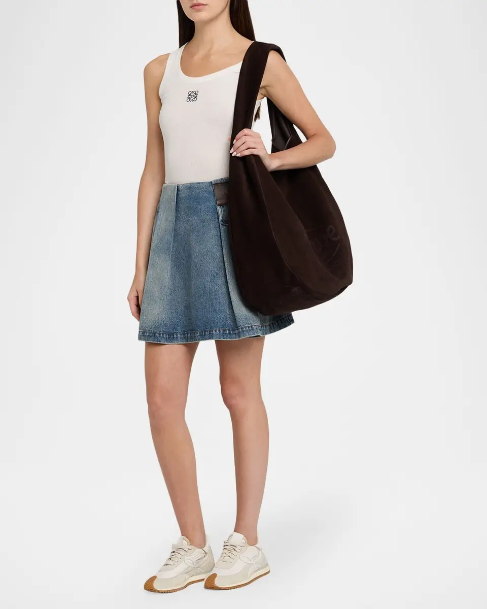 Loewe Men's Sway Hobo Bag in Suede Calfskin | Thumbnail 5 Loewe Men's Sway Hobo Bag in Suede Calfskin | Thumbnail 5
