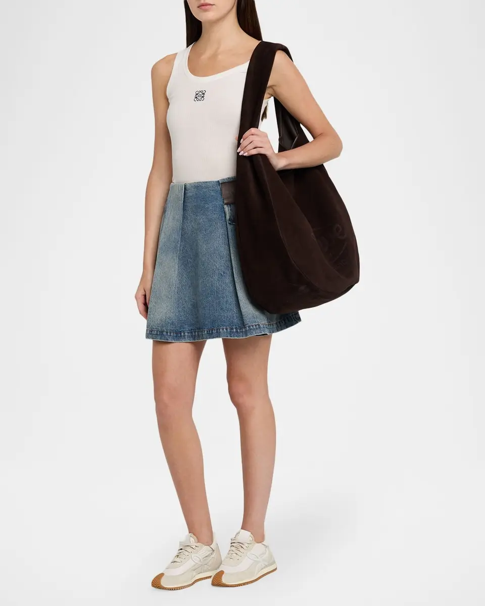 Loewe Men's Sway Hobo Bag in Suede Calfskin | Thumbnail 6 Loewe Men's Sway Hobo Bag in Suede Calfskin | Thumbnail 6