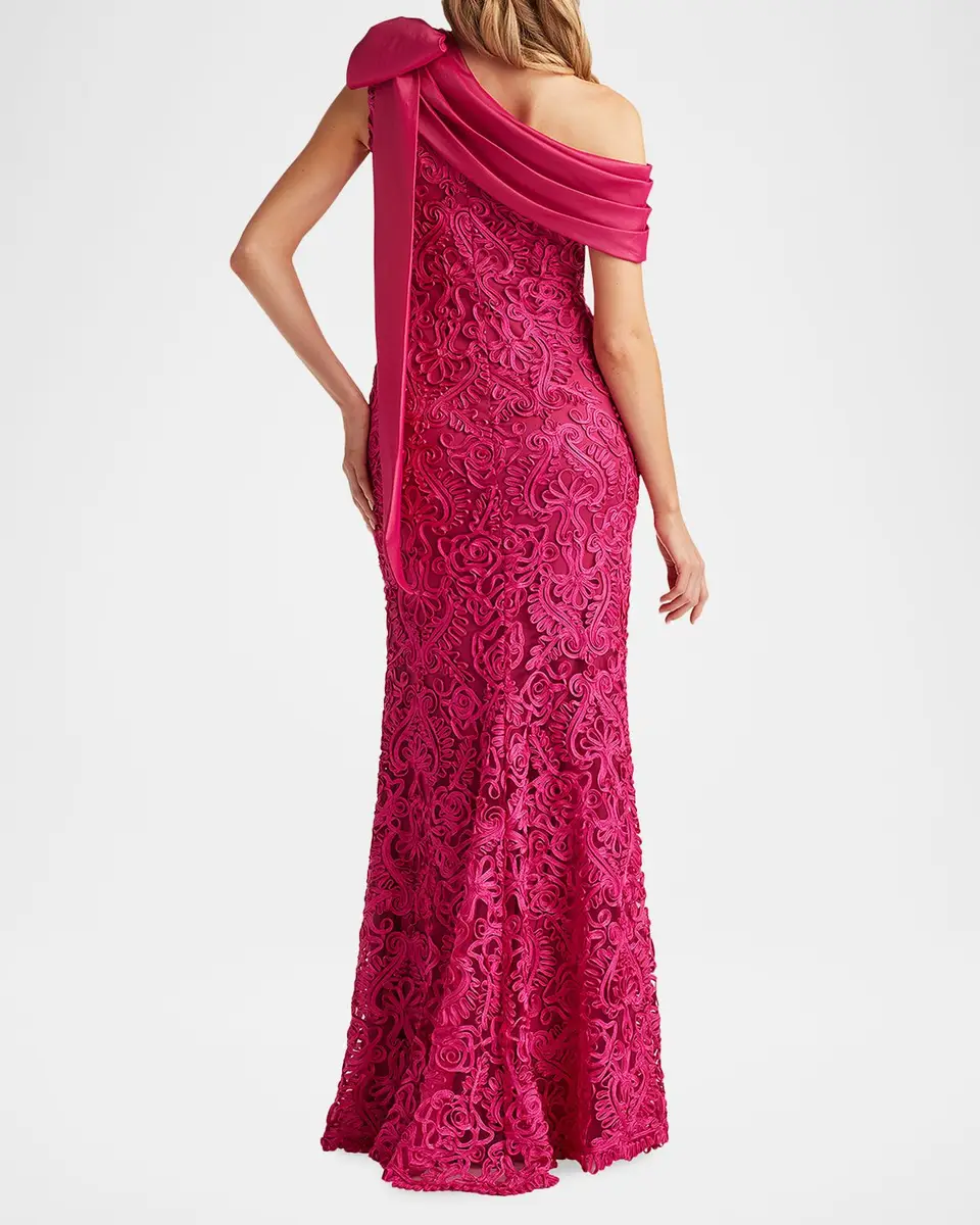 Tadashi Shoji Embroidered One-Shoulder Column Gown | Thumbnail 3 Tadashi Shoji Embroidered One-Shoulder Column Gown | Thumbnail 3
