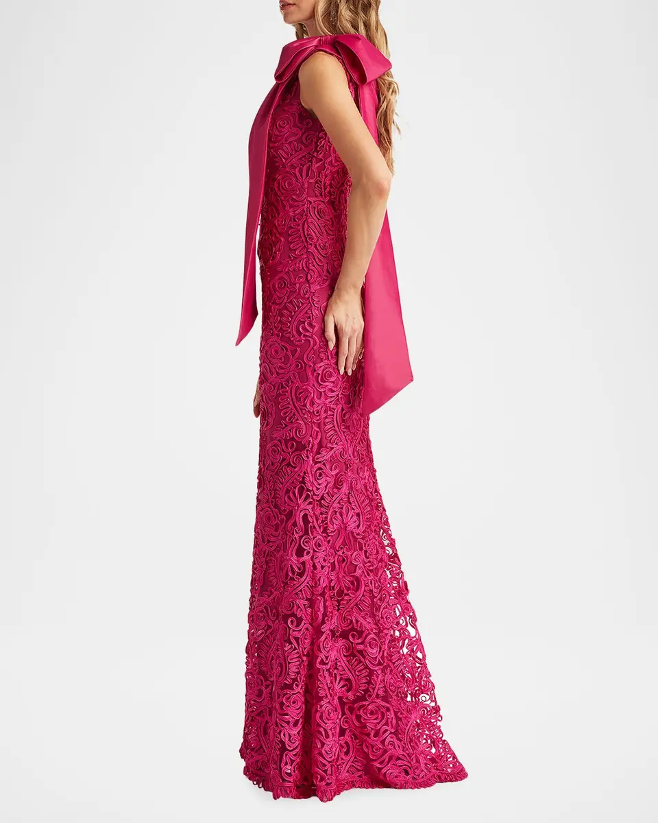 Tadashi Shoji Embroidered One-Shoulder Column Gown | Thumbnail 5 Tadashi Shoji Embroidered One-Shoulder Column Gown | Thumbnail 5