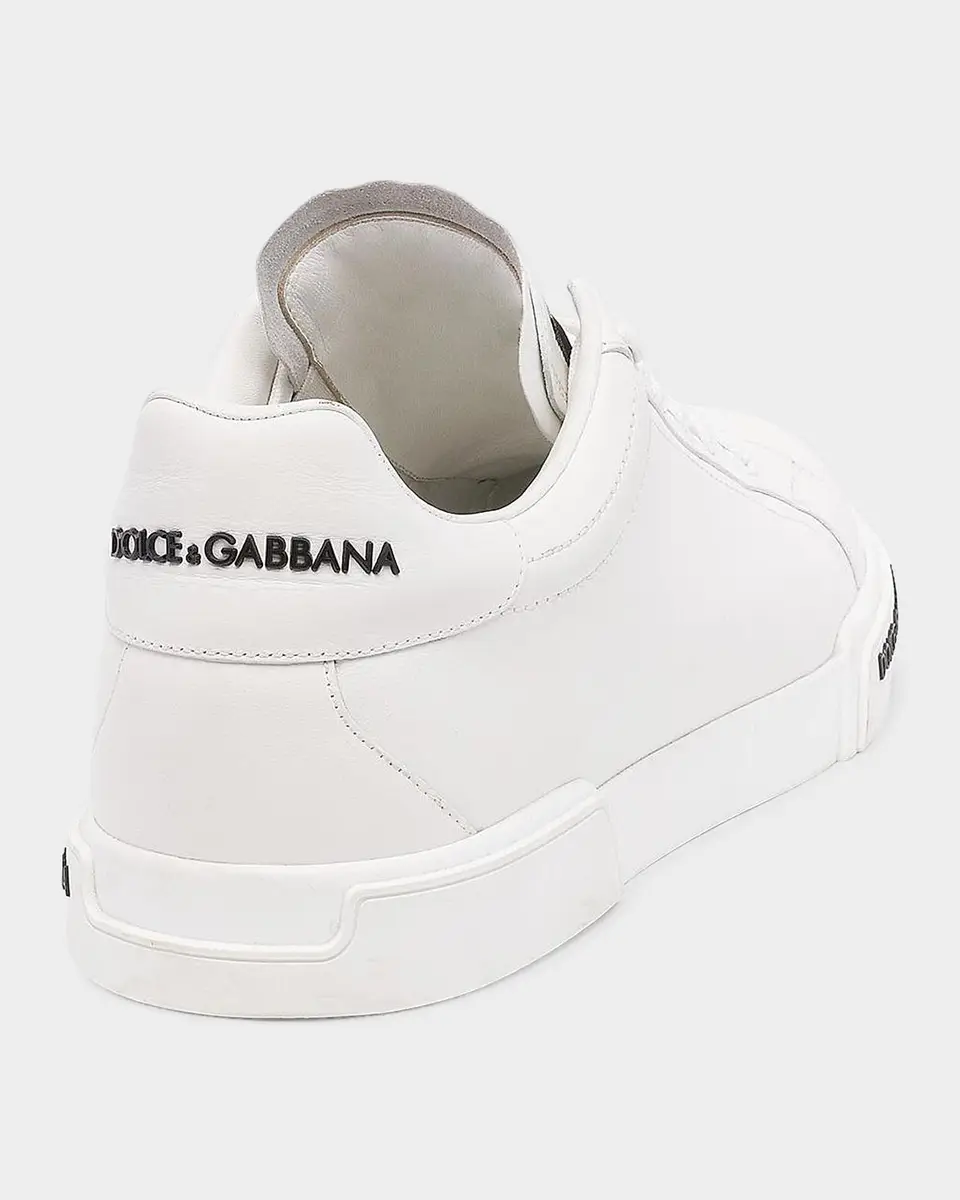 Dolce & Gabbana Men's Portofino Leather Low-Top Sneakers | Thumbnail 2