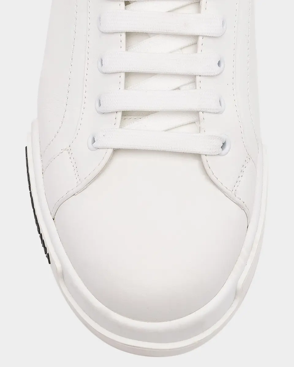 Dolce & Gabbana Men's Portofino Leather Low-Top Sneakers | Thumbnail 3