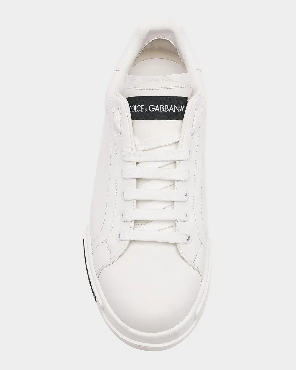 Dolce & Gabbana Men's Portofino Leather Low-Top Sneakers | Thumbnail 4