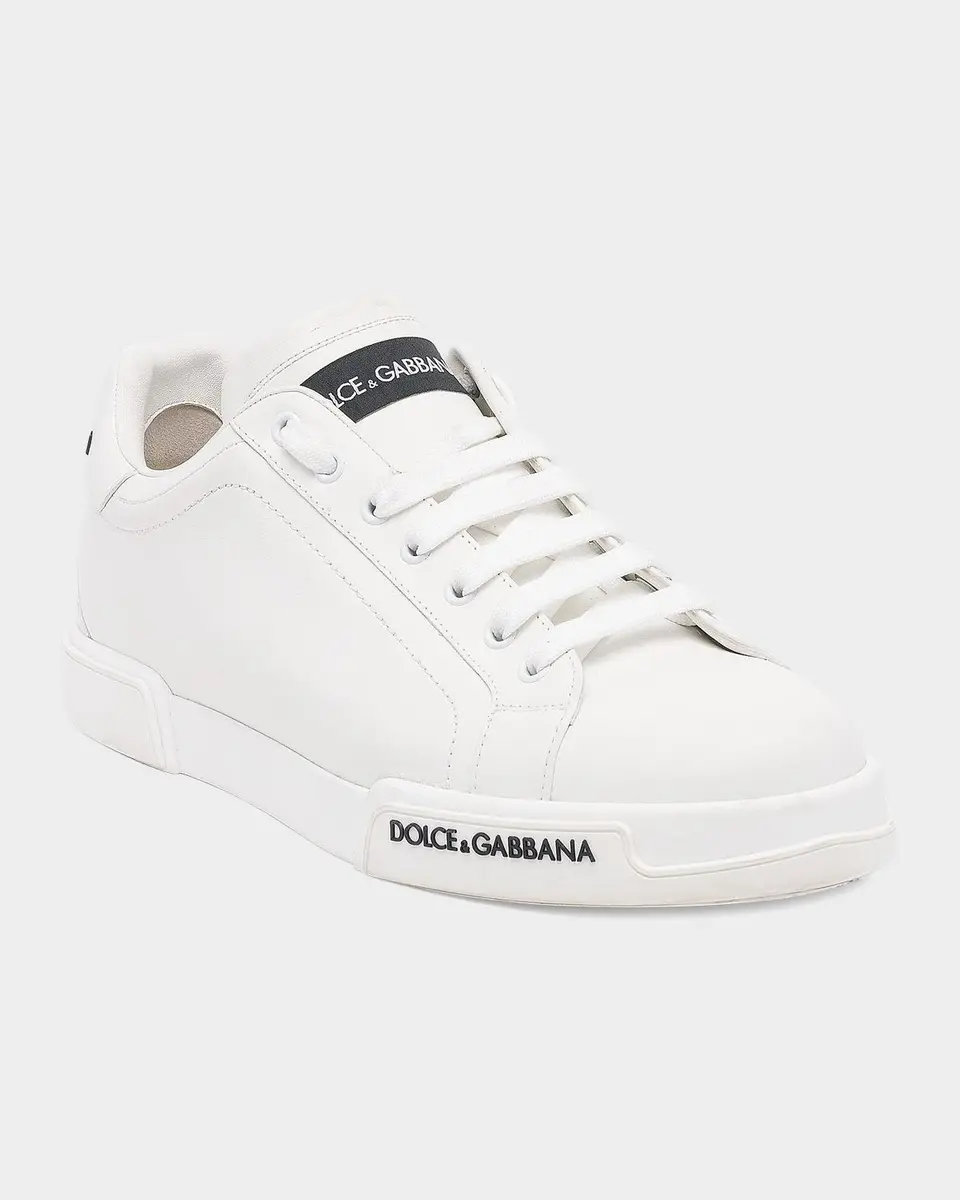 Dolce & Gabbana Men's Portofino Leather Low-Top Sneakers | Thumbnail 5