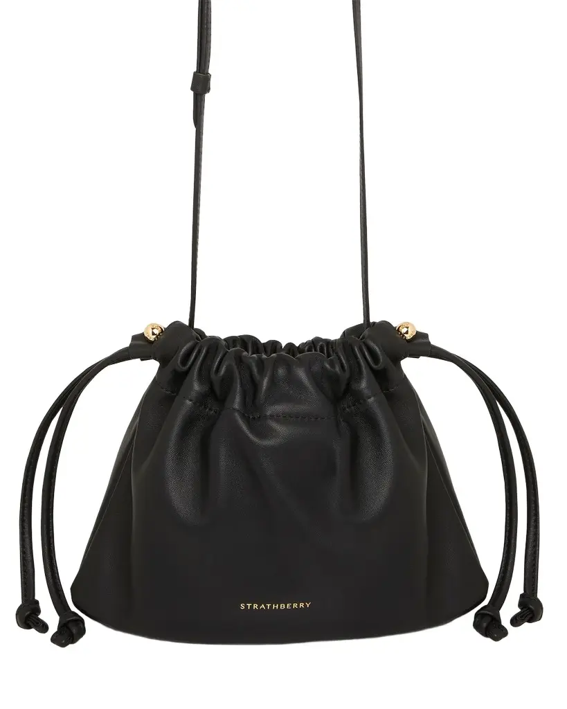 Strathberry Charlotte Drawstring Leather Clutch Bag | Image 1 Strathberry Charlotte Drawstring Leather Clutch Bag | Image 1