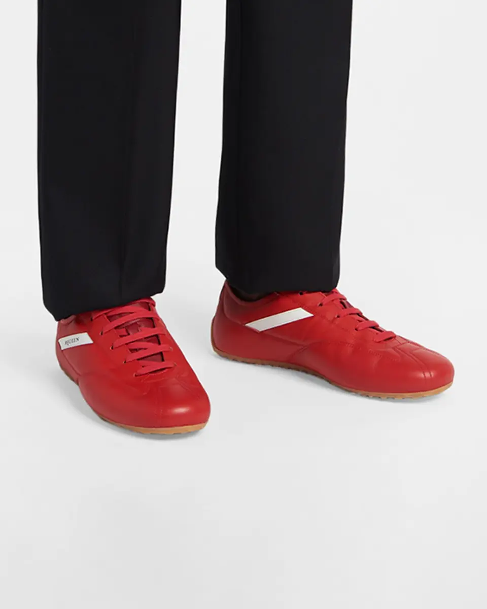 Alexander McQueen Men's Boxe Nappa Leather Low-Top Sneakers | Thumbnail 2 Alexander McQueen Men's Boxe Nappa Leather Low-Top Sneakers | Thumbnail 2