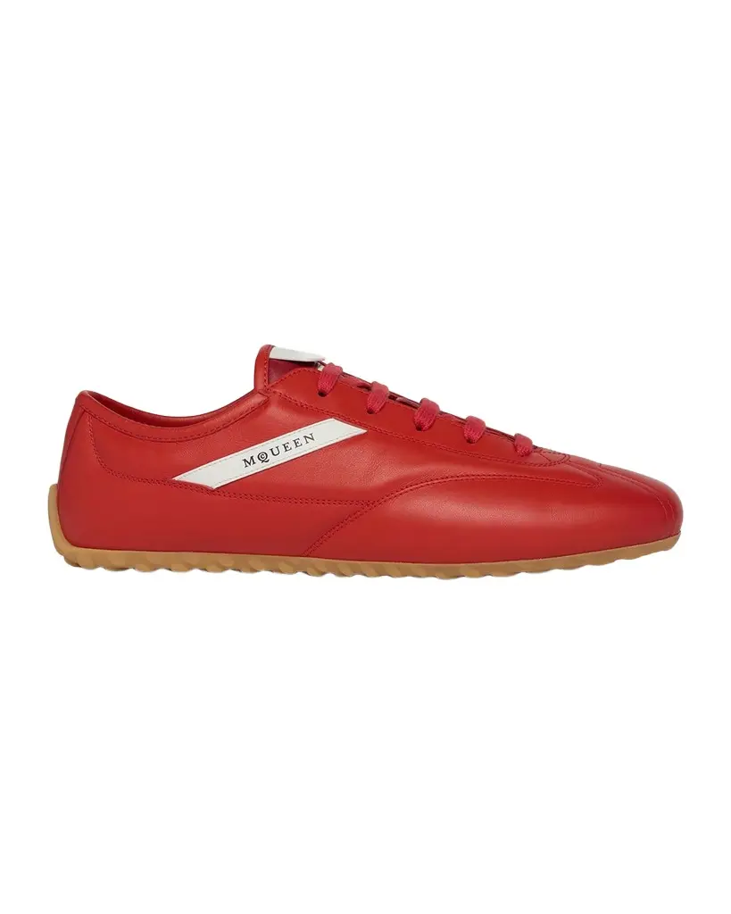 Alexander McQueen Men's Boxe Nappa Leather Low-Top Sneakers