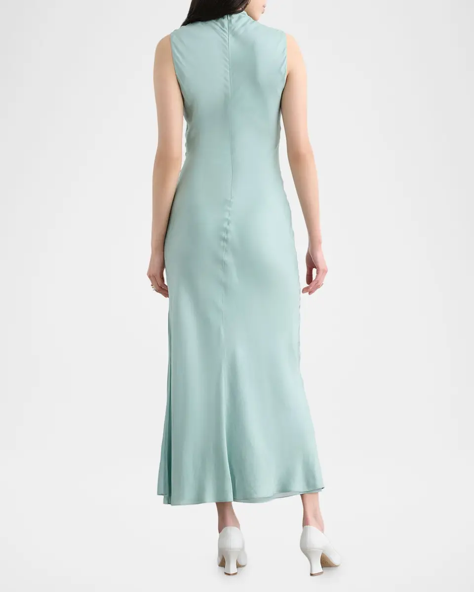 Toccin Koralie Draped-Neck Midi Dress | Thumbnail 3 Toccin Koralie Draped-Neck Midi Dress | Thumbnail 3