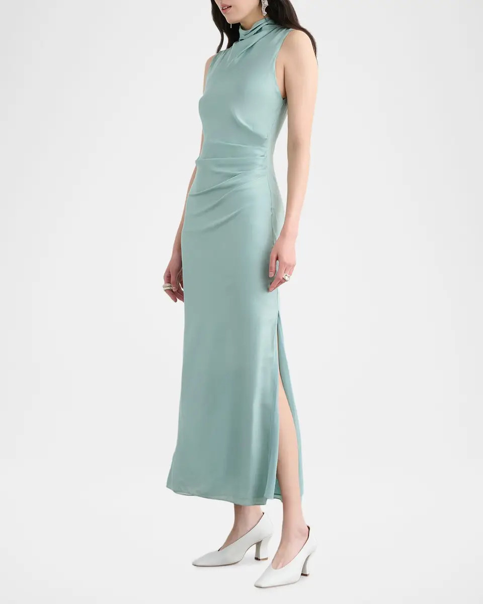 Toccin Koralie Draped-Neck Midi Dress | Thumbnail 4 Toccin Koralie Draped-Neck Midi Dress | Thumbnail 4
