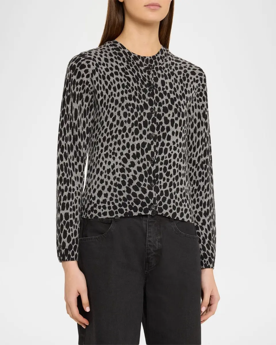 Nili Lotan Keelah Cashmere Leopard-Spot Cardigan | Thumbnail 4 Nili Lotan Keelah Cashmere Leopard-Spot Cardigan | Thumbnail 4