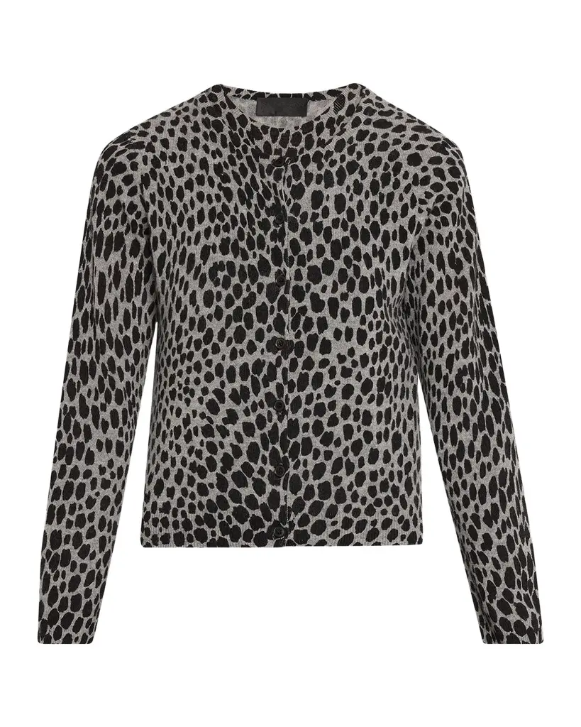 Keelah Cashmere Leopard-Spot Cardigan Keelah Cashmere Leopard-Spot Cardigan