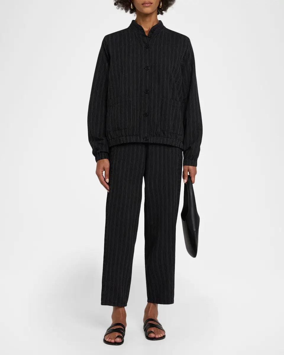 Eileen Fisher Striped Button-Front Jacket | Thumbnail 2 Eileen Fisher Striped Button-Front Jacket | Thumbnail 2