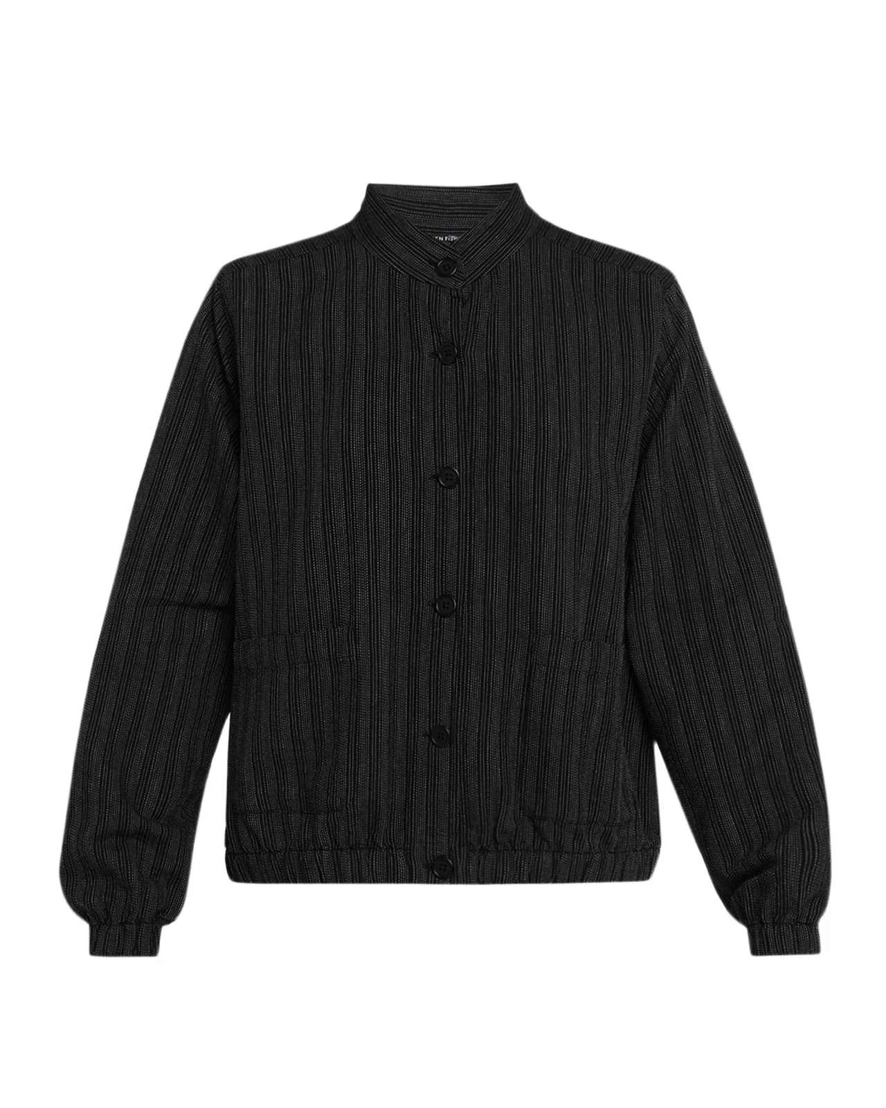 Striped Button-Front Jacket