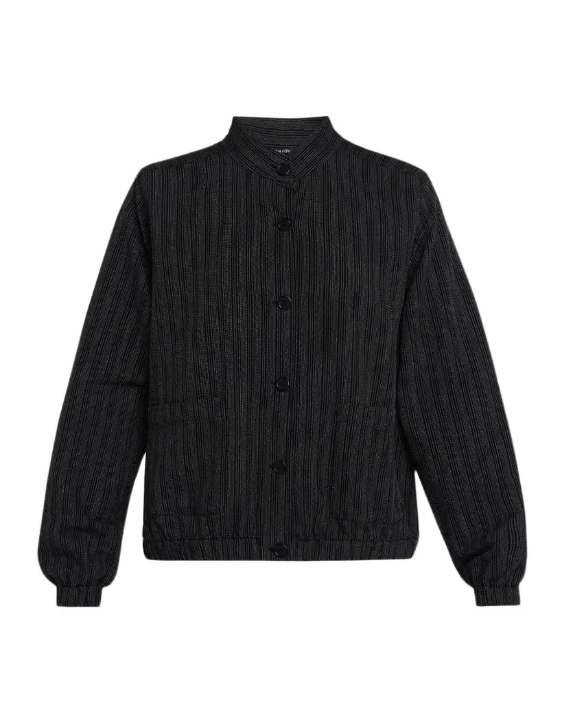 Eileen Fisher Striped Button-Front Jacket | Image 1 Eileen Fisher Striped Button-Front Jacket | Image 1