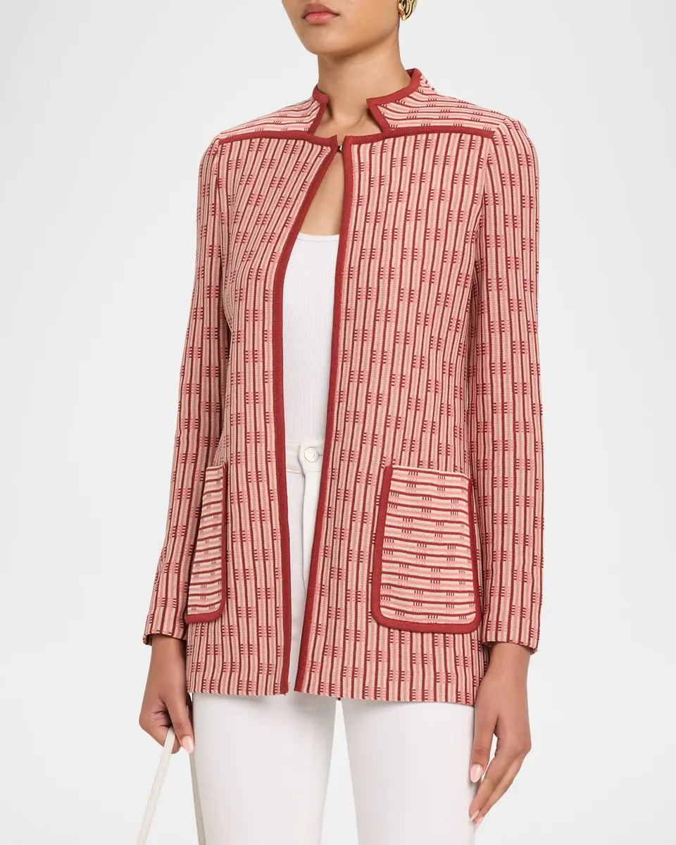 Misook Geometric Knit Jacket | Thumbnail 4 Misook Geometric Knit Jacket | Thumbnail 4